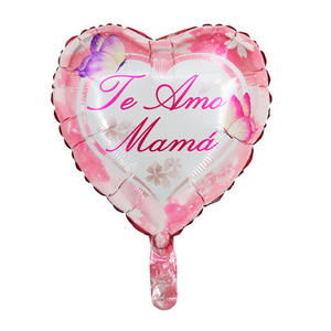 Gran oferta 18 pulgadas español rojo Feliz Día DE LA MADRE Feliz Dia Mama Mom Foil Globos corazón Dia De La Madre Globos para fiesta Deco - Product Image 5
