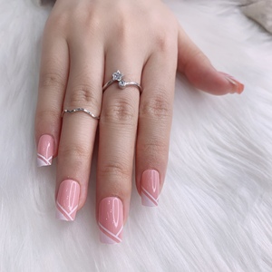 TSZS-<span class=keywords><strong>uñas</strong></span> postizas <span class=keywords><strong>cuadradas</strong></span> cortas para mujer, color rosa, Nude, blanco, francés, <span class=keywords><strong>2022</strong></span> - Product Image 4