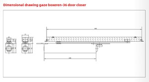 Ferme-porte encastré en acier German <span class=keywords><strong>Gezer</strong></span> Boxer 3-6 pour portes jusqu'à 180 kg - Product Image 5