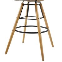Taburete de tela de retales para Bar, patas de madera