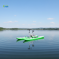 Bateaux à pédales gonflables Drop Stitch Racing Waterbike, couleur personnalisée, en vinyle, 1 pièce, à vendre