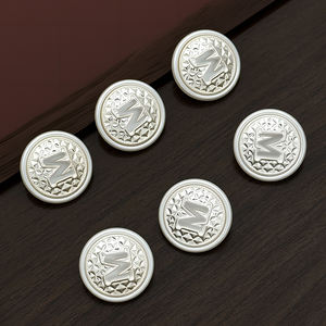 Wholesale Bulk Letter M <strong>Metal</strong> Shank <strong>Button</strong> Resin Material Plastic Finding for Uniform Shirt Sweater Garment Jewelry Diy Making - Product Image 3