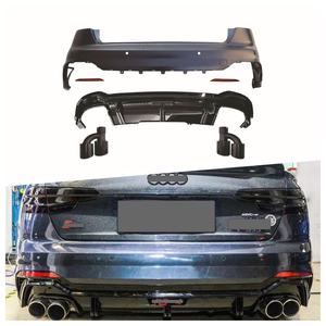 Parachoques trasero negro para <span class=keywords><strong>Audi</strong></span> A4 Upgrade RS4 <span class=keywords><strong>ABT</strong></span> 2017-2020 Kit de carrocerí<span class=keywords><strong>a</strong></span> Material PP - Product Image 1
