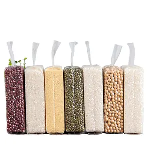 كيس أرز مفرغ مخصص مصنوع من البلاستيك شفاف الشكل كيس لحبوب الأرز كيس لتعبئة الطعام