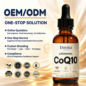 Gotas Líquidas de CoQ10 OEM 200mg, Alta Absorción, Antioxidante para la Salud del Corazón, Aumento de Energía Celular, Refuerzo del Sistema Inmunológico, Vegano, Sin Gluten - Product Image 1