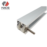 Profilés de portes coulissantes à double rail en aluminium au design moderne Système de rouleaux de porte de douche suspendue en alliage d'aluminium pour porte coulissante