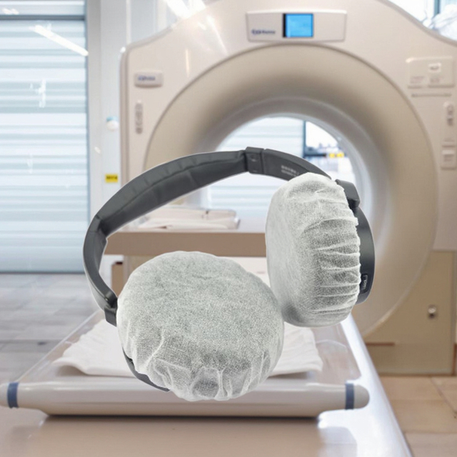 Disposable Non Woven White Color  MRI Headset Cover