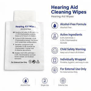 Toallitas de Limpieza para Auriculares Nocta OEM, Toallitas Húmedas Prehumedecidas sin Alcohol para <span class=keywords><strong>la</strong></span> Eliminación de <span class=keywords><strong>Cera</strong></span> de los Oídos, Toallitas de Limpieza para Audífonos - Product Image 2