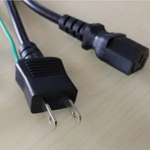 Japón Marketing Ac extensión 220V pura CopperJapanese cable de alimentación con 2 Prong hembra cable de alimentación