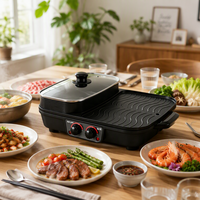 Plaque de cuisson électrique professionnelle pour la maison, vente en gros, poêle à frire et à griller tout-en-un, barbecue automatique pour usage extérieur et hôtelier