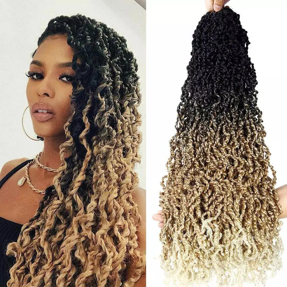 Majesty Twist Curly Senegalese passion twist Crochet hair Dreadlocks Extensions Braids Pre-Looped Synthetic Braiding Hair