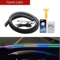 Lumière ambiante holographique en acrylique sans fil contrôlée par application, lampe décorative pour pare-brise de voiture, éclairage ambiant pour voiture