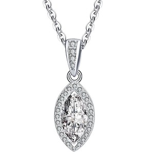 Nouveauté, bijoux fins <span class=keywords><strong>de</strong></span> luxe pour femmes, collier avec pendentif en argent sterling 925 personnalisé en forme <span class=keywords><strong>de</strong></span> cœur, moissanite, cadeaux pour femmes - Product Image 5