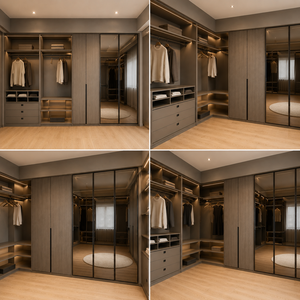 <span class=keywords><strong>Dressing</strong></span> sur mesure moderne avec étagères de rangement à niveaux et organiseurs internes, certifié FSC, armoire professionnelle - Product Image 3