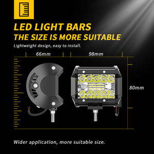 Barra de Luces LED para Automóvil DXZ, de Alta Potencia, Combinación de Haz Puntual e Inundado, de 4'', 7'', 9'', 12'' y 20'' Pulgadas, para Camioneta, Todoterreno, SUV, ATV, 4X4 - Product Image 2