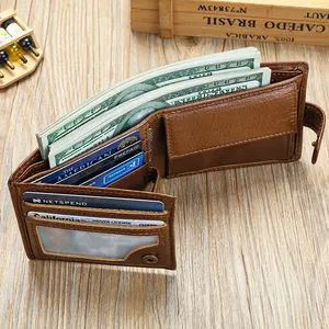 MARRANT Men RFID Blocking Bifold Wallet Front Coin Pocket Purse Leather Card Holder Wallets Genuine Leather Wallet For Men