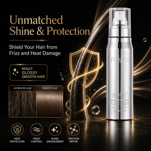 Spray Acondicionador Sin Enjuague con Protección Térmica, Perfume Capilar de Queratina, Arroz, Aloe y Aceite de Argán Orgánico Natural de Marca Blanca - Product Image 3
