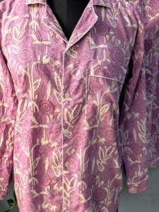 Hecho a mano hermoso algodón PJ Set Floral impreso ligero transpirable y suave regalos para ella - Product Image 3