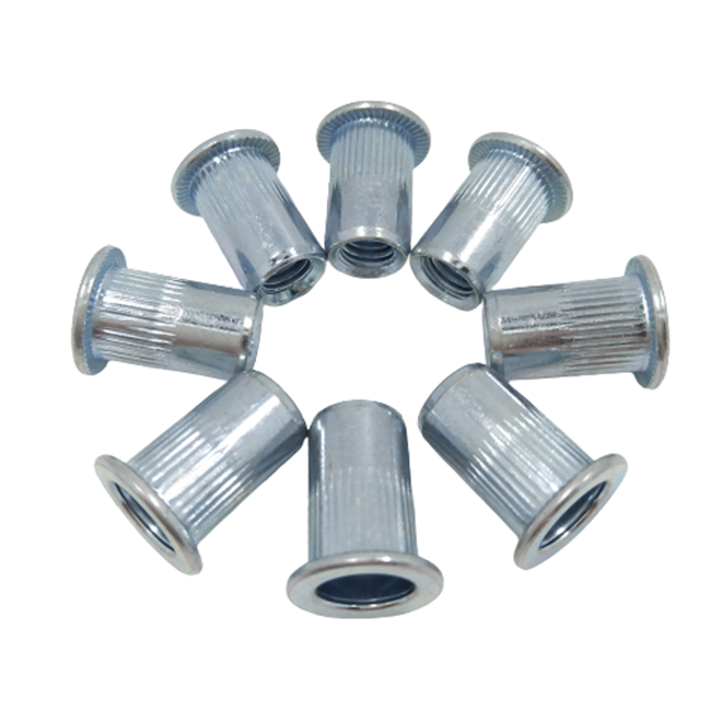 190 Stück Beschichteter Karbonstahl Flachgewinde Nietmuttern Set M3 M4 M5 M6 M8 M10 M12 Nuss