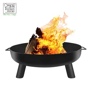 Esschert Desain FF241 Mode Fire Pit Burner Cincin Lubang Api Besar Modern Pot Api Semen