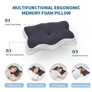 <span class=keywords><strong>Almohada</strong></span> de Espuma Viscoelástica Cervical Ergonómica para Dormir de Lado, con Funda Transpirable, Lavable y Refrigerante para Aliviar la Presión - Product Image 4
