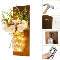 2023 nouvelle lumière murale Art décoration de maison Led féerique avec fleur artificielle décor mural Style moderne