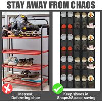 Organisateur de chaussures à suspendre sur la porte, 40 poches, noir, en maille, pour rangement dans le placard derrière la porte, avec installation par crochets