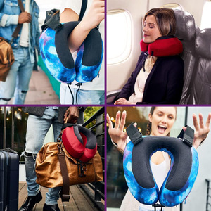 Z Wholesale Airplane <b>Neck</b> <b>Pillow</b> with Headrest Strap Contoured Travel Cushion for Business Trips and Commuting - Product Image 2