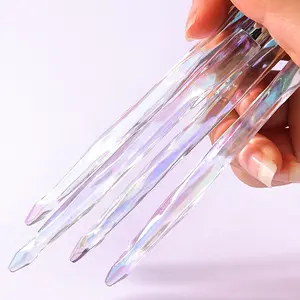 Pennelli acrilici Kolinsky personalizzati professionale puro fatto a mano forma rotonda Kolinsky Nail Art Brush Manicure