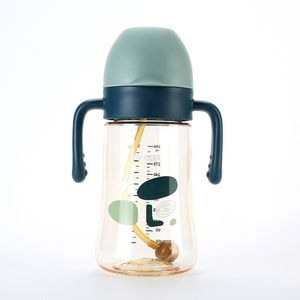 300ml couvercle rabattable intégré anti-poussière biberon large calibre PPSU biberon enfants <span class=keywords><strong>paille</strong></span> tasse d'apprentissage - Product Image 1