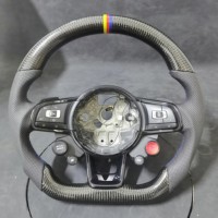 Volant en fibre de carbone forgée pour Audi B9 A3 A4 A5 S4 RS5 S3 S4 S5 A6 A7 A8 Q5 Q7 Q8 TT R8 S6 RS6 RS7 S7 B8