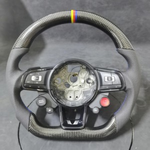 Volant en fibre de carbone forgée pour Audi B9 A3 A4 A5 S4 RS5 S3 S4 S5 A6 A7 A8 Q5 Q7 Q8 TT R8 S6 RS6 <span class=keywords><strong>RS7</strong></span> S7 B8 - Product Image 4