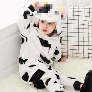 Super Cute Cow Cartoon Pijamas Winter Boy Teen Animal Niños Pijamas de una pieza Niñas Invierno al por mayor - Product Image 2