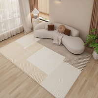Style nordique Simple moderne Table à thé tapis géométrique chambre chevet moelleux tapis carré sol rembourré antidérapant Polyester R