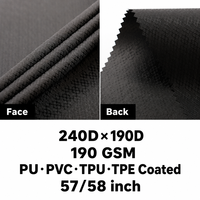 Tissu léger en polyester 100% jacquard teint 230D pour usage extérieur, bagages, tente, auvent, sac à dos avec revêtement PU/PVC/TPU - Filles