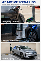 Chargeur EV portable 3,5 kW Type 2 Type 1 GBT, courant réglable, boîte de charge mobile, station de charge pour la maison, les voyages et les situations d'urgence