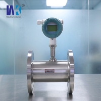 Industrial Digital Flow Meter Stainless Steel Turbine Liquid Fuel Diesel & Oil Variable River Water Flowmeter for Measurement