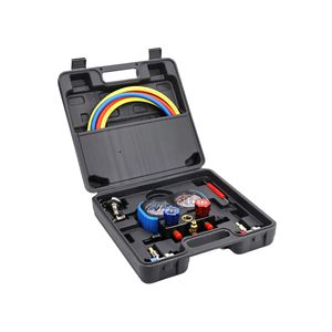 Kit de Carga de Refrigerante para Aire Acondicionado de Automóvil con Manómetro y Mangueras para Reparación y Mantenimiento - Product Image 2