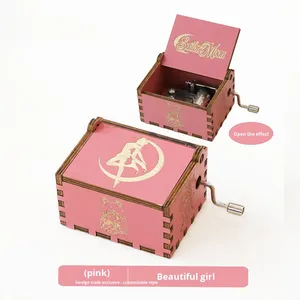 Cajas de Música Vintage de Madera con Manivela, Ecológicas, Excelentes Regalos de Cumpleaños con Grabado Impreso a Color, Pedido Mínimo para Venta al Por Mayor - Product Image 4