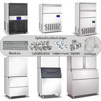 Machine à glaçons électrique économie commerciale/domestique capacité de production quotidienne de glaçons carrés personnalisables 54kg