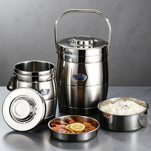 2026 Neue TW Trommelförmige <span class=keywords><strong>3</strong></span>-Schicht Runde Lunchbox Tiffin-Box Edelstahl Thermischer Essensbehälter 2L Lunchbox als Geschenk - Product Image 1