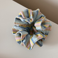 Élastiques à cheveux personnalisables avec logo, grandes attaches multicolores à rayures pour femmes et filles, nouvelle collection, vente en gros