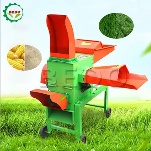 Small Farm Machinery Hay Straw Coconut Grass Chopper Chaff Cutting Cow Animal Feed Chaff Cutter and Grinder Electric Machine