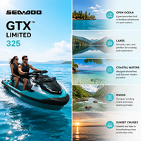 2025 BRP Sea-Doo GTX 325 avec moteur Rotax 1630 ACE-325 suralimenté, jet ski 325 ch pour sports nautiques