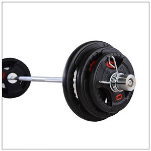 Fitness de levantamiento de pesas de triple agarre recubierta de goma de la placa de peso barra <span class=keywords><strong>discos</strong></span> - Product Image 2