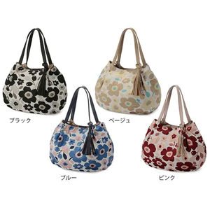 Bolsa de Mano Plegable Impermeable de Poliéster Resistente con Cierre de Cremallera, Diseño Floral y Correa de Cadena, en Oferta - Product Image 2