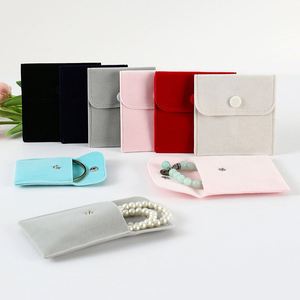 Bolsas para Joyería con Logotipo Personalizado, Bolsa de Almacenamiento para Joyería con Cierre a Presión, Bolsa de Regalo para Collares de Terciopelo de Doble Cara, Multitamaño - Product Image 4