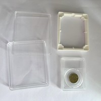 Boîte de protection pour dalles de pièces de monnaie PCGS simple vitrine avec cadre en plastique