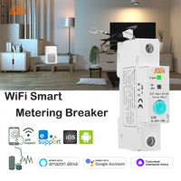 HARGA TERBAIK 1P 63A Din Rail WIFI pemutus arus Smart Timer Switch Relay pengendali jarak jauh EWeLink rumah pintar mendukung Alexa Google
