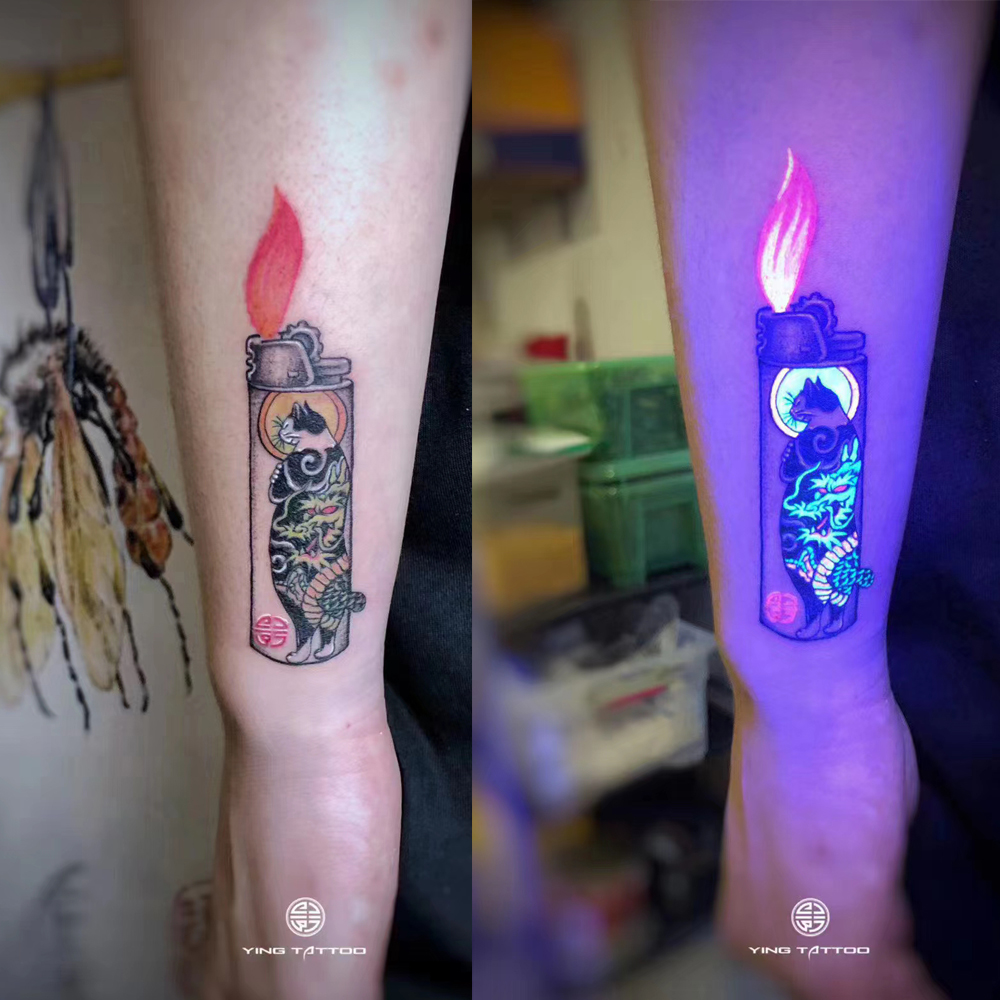 最好和安全的uv墨水黑光纹身墨水来自美国在黑光下发光明亮30毫升